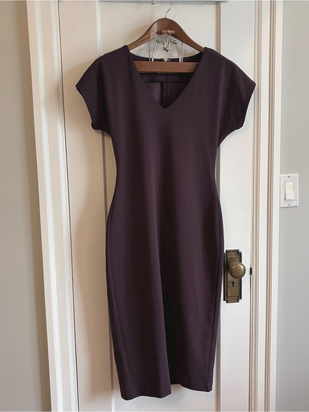 Bodycon Purple Midi Dress